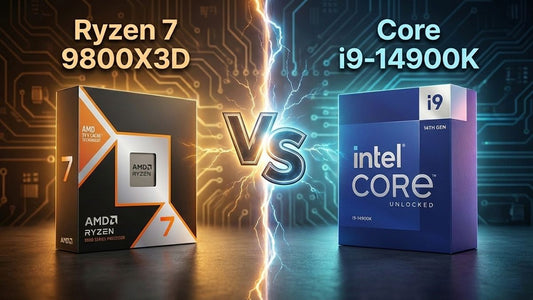 Ryzen 7 9800X3D vs i9-14900K pour les jeux et les créateurs (2026)