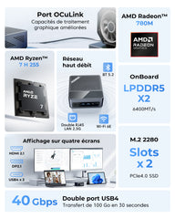 ACEMAGIC F5A AMD Ryzen 7 H 255 Mini PC