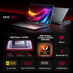ACEMAGIC ‎AX16 Pro AMD Ryzen 7 16.1" Laptop