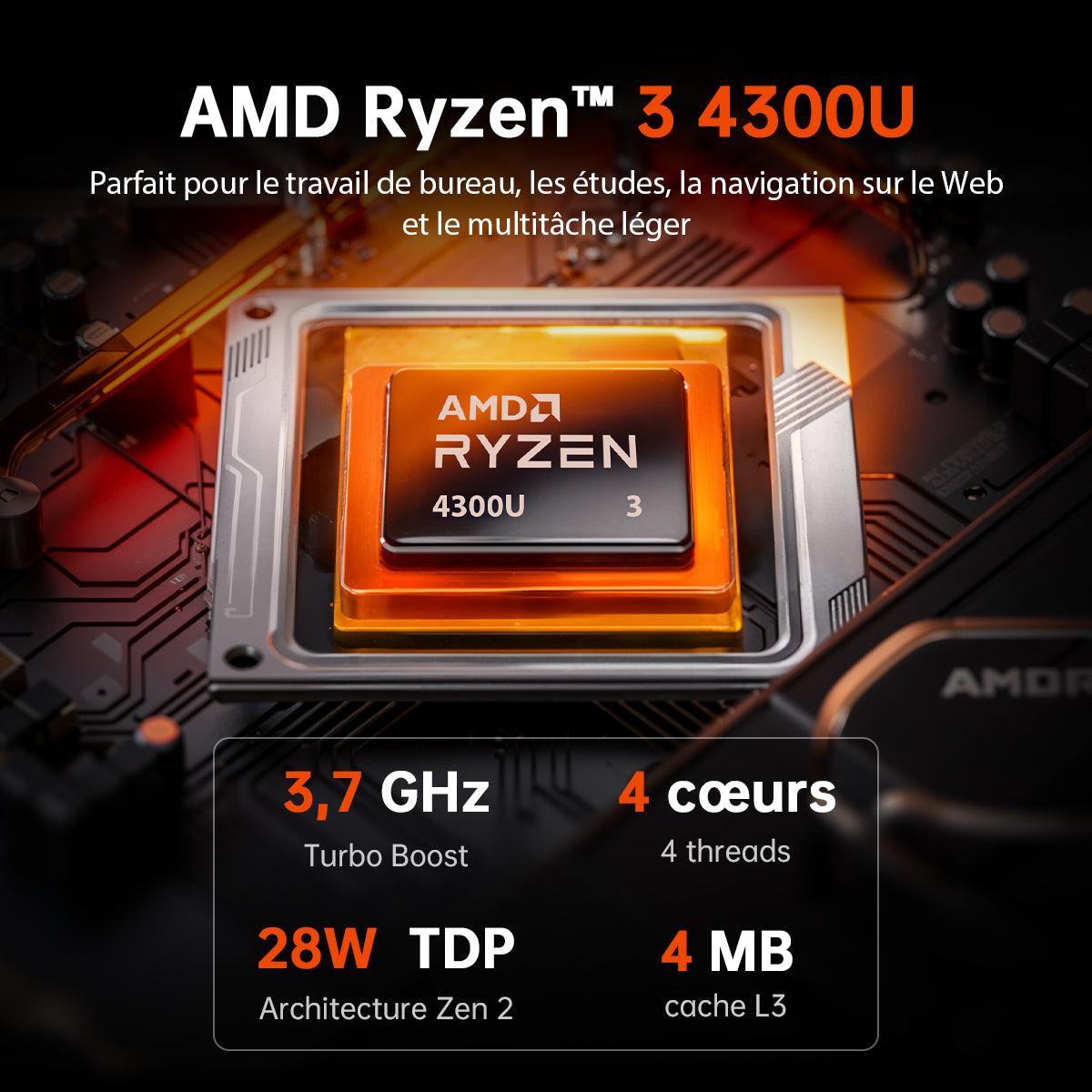 ACEMAGIC K1 AMD Ryzen 3 3300/4300U Mini PC