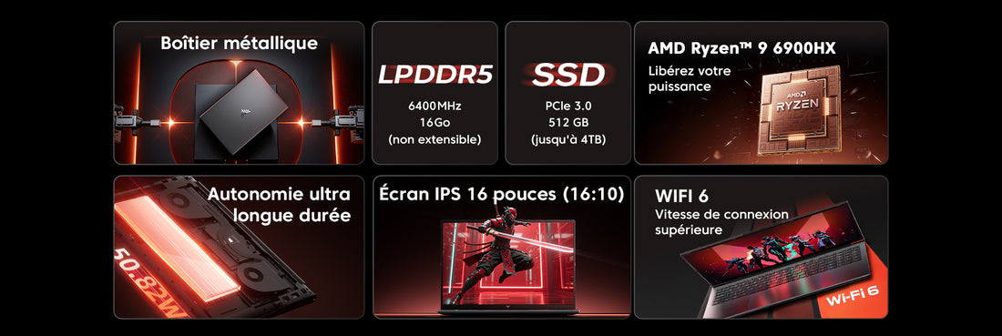 【VENTE FLASH】ACEMAGIC ‎RX16 AMD Ryzen 9 6900HX 16