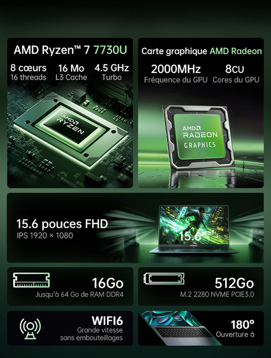 ACEMAGIC ‎LX15 PRO AMD Ryzen 7 5700U/7730U Laptop